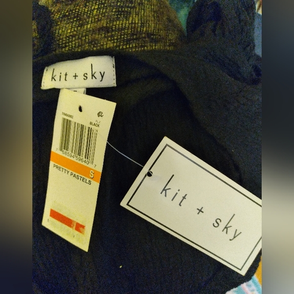 Kit & Sky Black 2 piece Cami and Sheer Dress - Picture 2 of 10